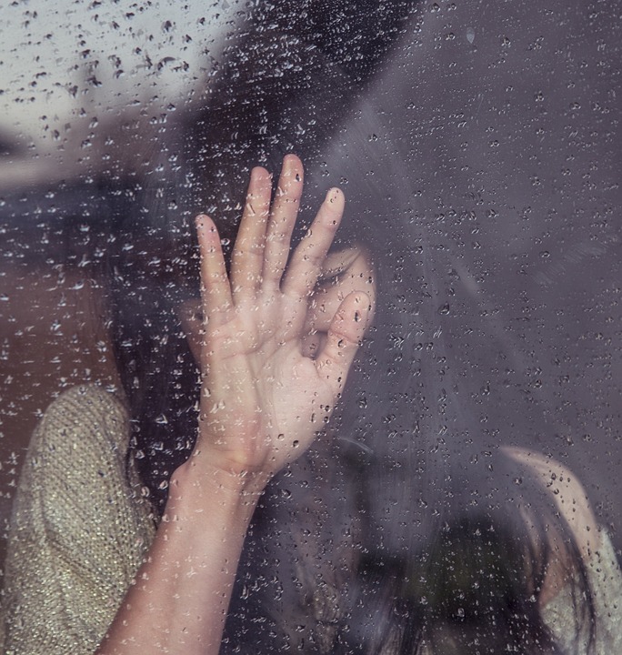 Rain Drops Girl Window Raining People Sad Crying